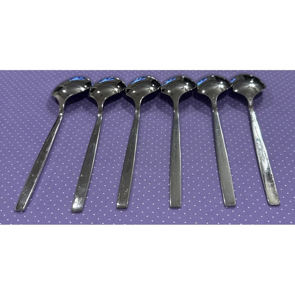 Oneida Oneidacraft Deluxe Capistrano Stainless Steel Soup Spoon Spoons Set Of 6‎